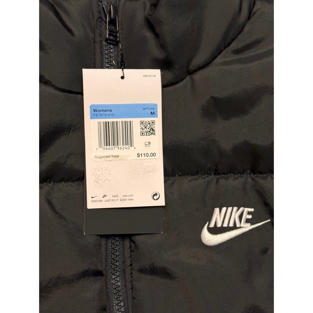 Nike Therma-FIT Classic Puffer Vest Black Womens Size M - Picture 8 of 10